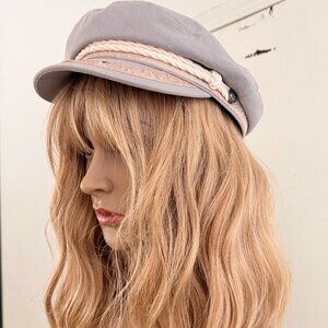 Free People Lieutenant Cap- Gray Taupe - One Size